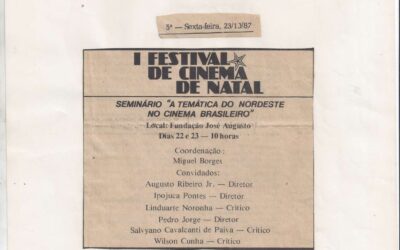 I Festival de Cinema de Natal – Seminário a temática do nordeste no cinema brasileiro